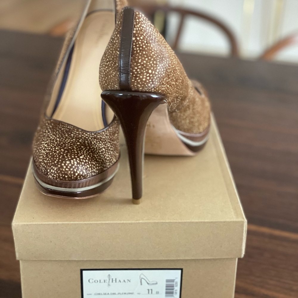 NIB- Cole Haan Platform calf hair  Heel size 11